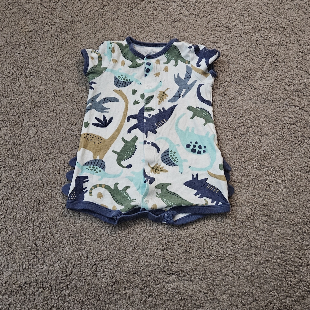 Carter's Blue and Green Dinosaur Pajama Set